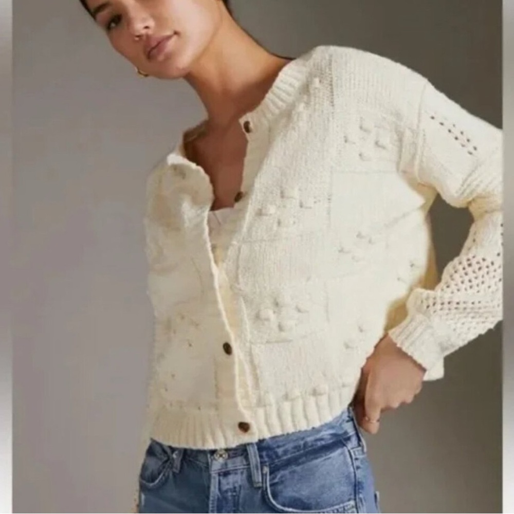 Anthropologie | Textured Knit Cardigan Sweater